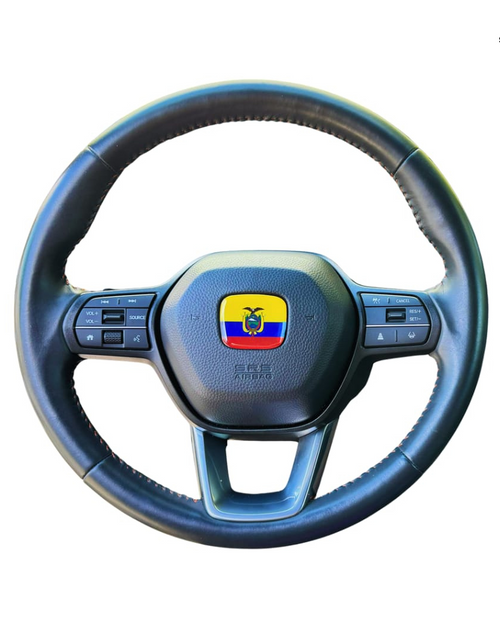 Load image into Gallery viewer, Ecuador Flag 3D Emblem Steering Wheel - automotive (comparable with most Hondas)
