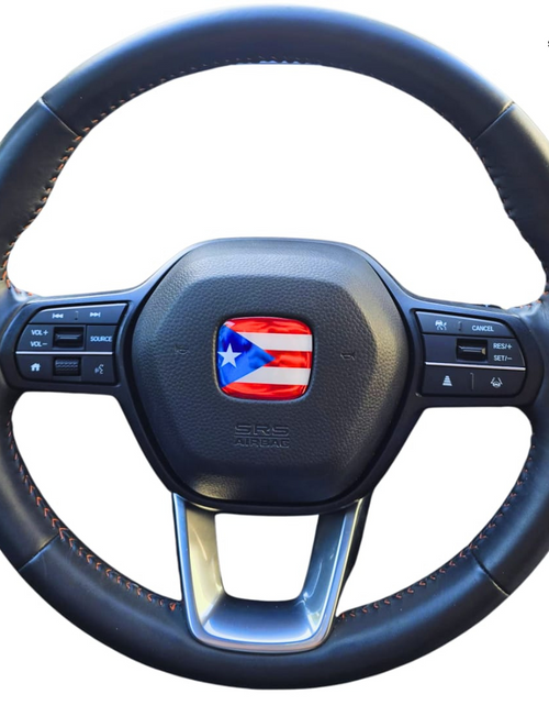 Load image into Gallery viewer, Puerto Rico Flag 3D Emblem Steering Wheel - automotive (comparable with most Hondas)
