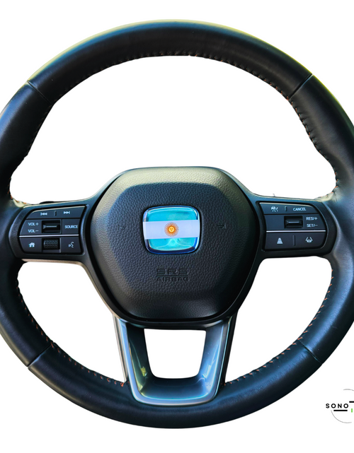 Load image into Gallery viewer, Argentinean Flag 3D Emblem Steering Wheel - automotive (comparable with most Hondas).
