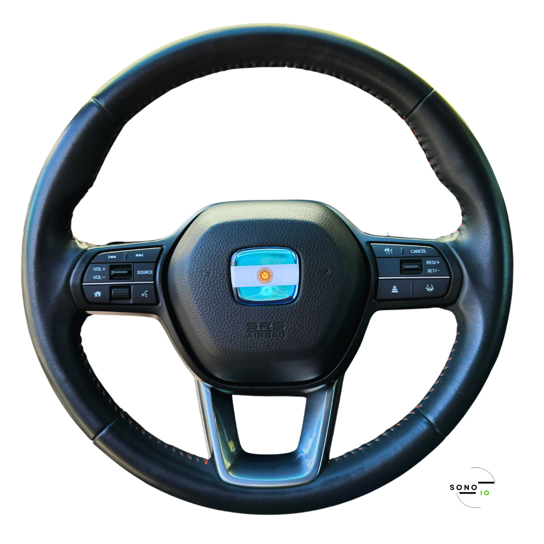 Argentinean Flag 3D Emblem Steering Wheel - automotive (comparable with most Hondas).