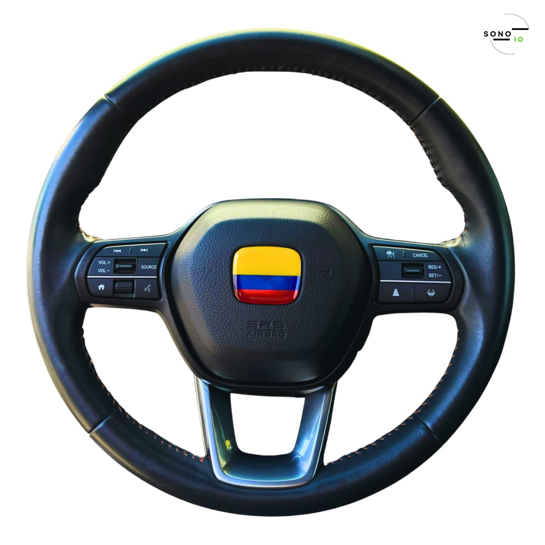 Colombia Flag 3D Emblem Steering Wheel - automotive (comparable with most Hondas)