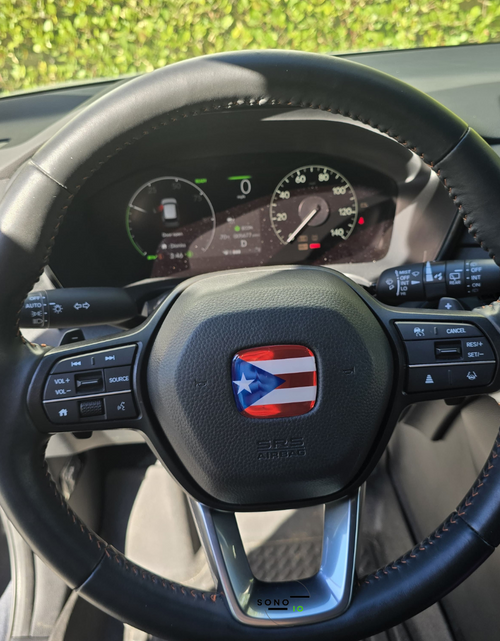 Load image into Gallery viewer, Puerto Rico Flag 3D Emblem Steering Wheel - automotive (comparable with most Hondas)
