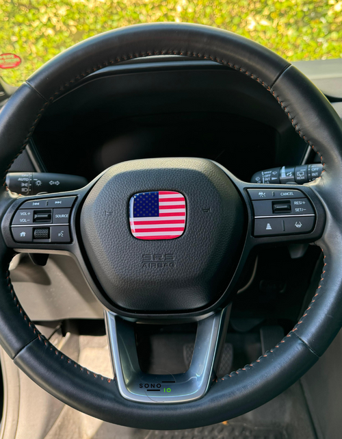 Load image into Gallery viewer, United States of America Flag 3D Emblem Steering Wheel - Automotive, Compatible with Most Hondas
