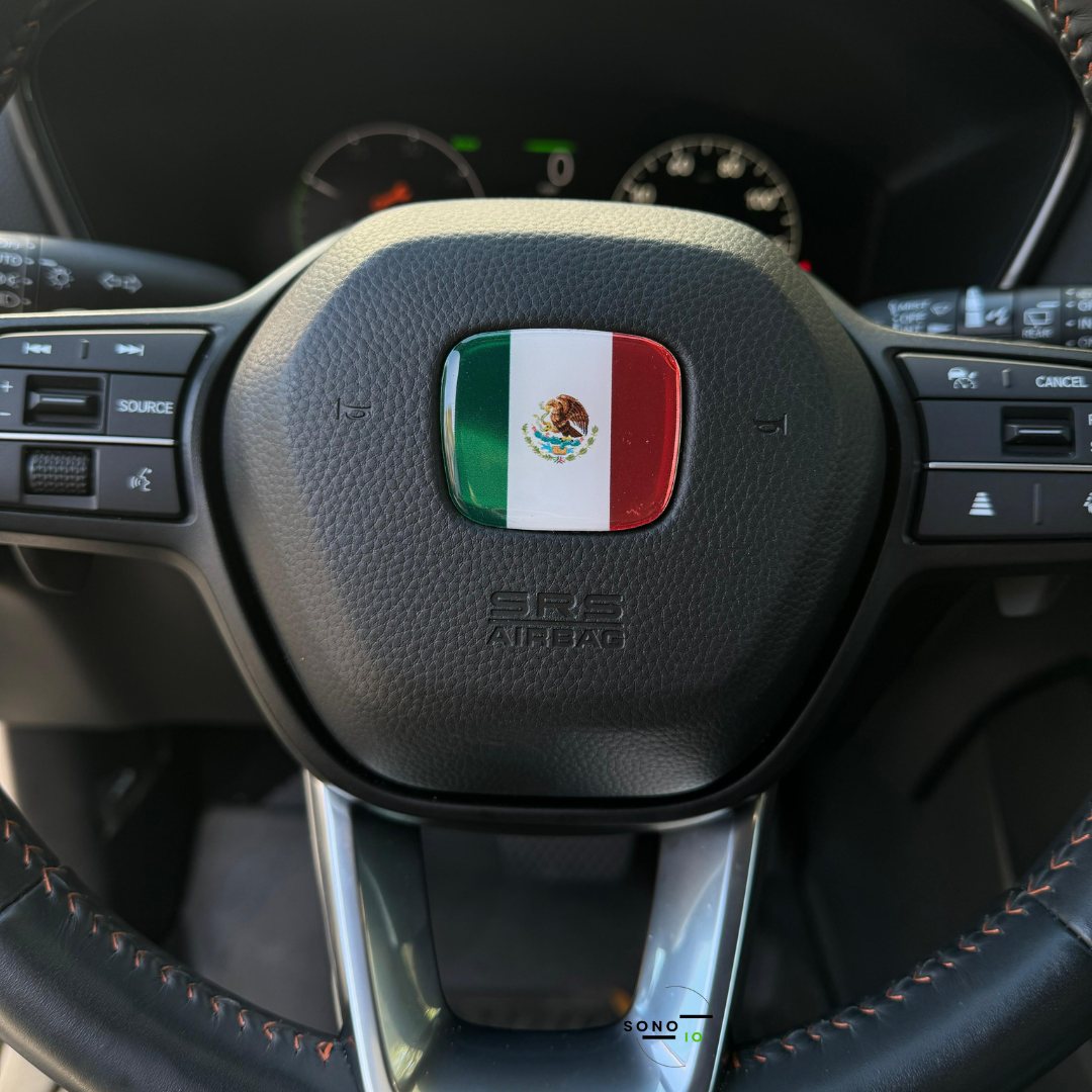 Mexico 3D Emblem Steering Wheel for Automotive - Compatible with Most Hondas