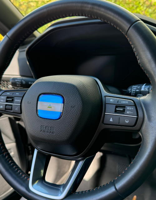 Load image into Gallery viewer, Nicaragua Flag 3D Emblem Steering Wheel - automotive (comparable with most Hondas)
