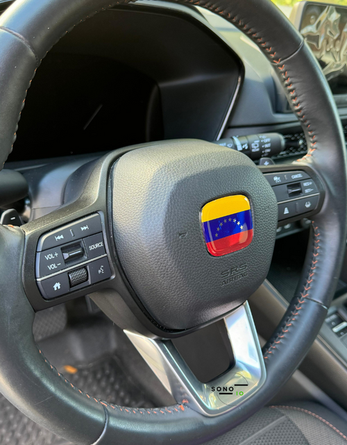 Load image into Gallery viewer, Venezuela 3D Emblem Steering Wheel for Automotive - Compatible with Most Hondas
