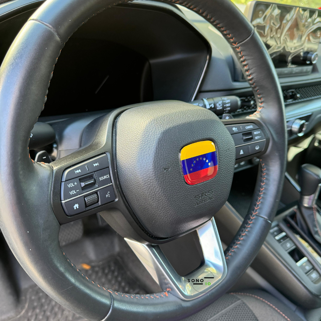 Venezuela 3D Emblem Steering Wheel for Automotive - Compatible with Most Hondas