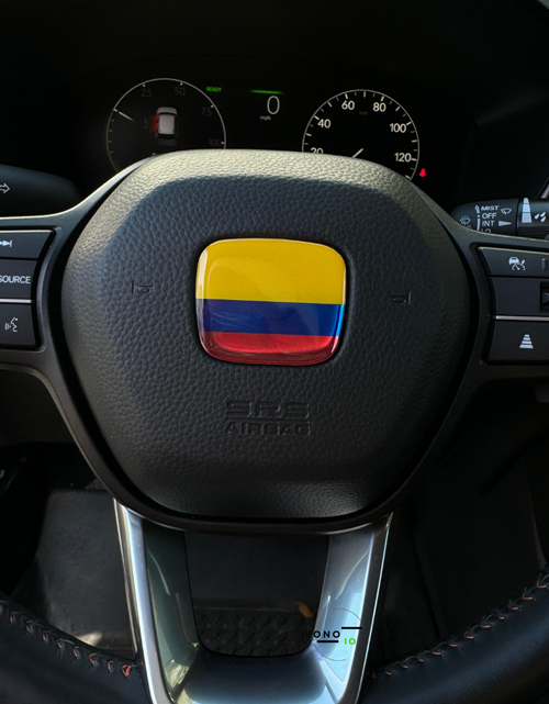 Load image into Gallery viewer, Colombia Flag 3D Emblem Steering Wheel - automotive (comparable with most Hondas)
