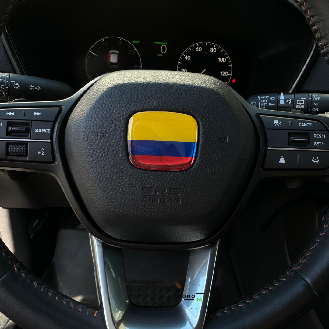 Colombia Flag 3D Emblem Steering Wheel - automotive (comparable with most Hondas)