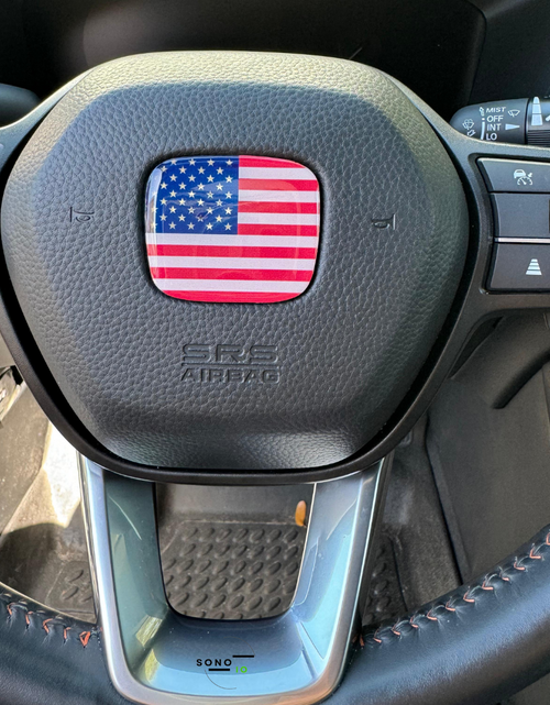 Load image into Gallery viewer, United States of America Flag 3D Emblem Steering Wheel - Automotive, Compatible with Most Hondas
