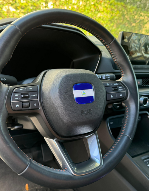 Load image into Gallery viewer, Nicaragua Flag 3D Emblem Steering Wheel - automotive (comparable with most Hondas)
