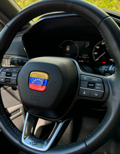 Load image into Gallery viewer, Venezuela 3D Emblem Steering Wheel for Automotive - Compatible with Most Hondas
