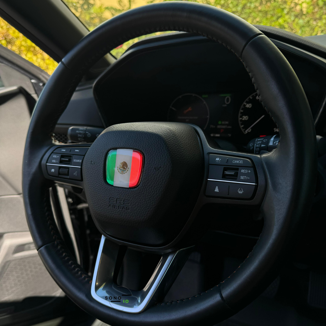 Mexico 3D Emblem Steering Wheel for Automotive - Compatible with Most Hondas