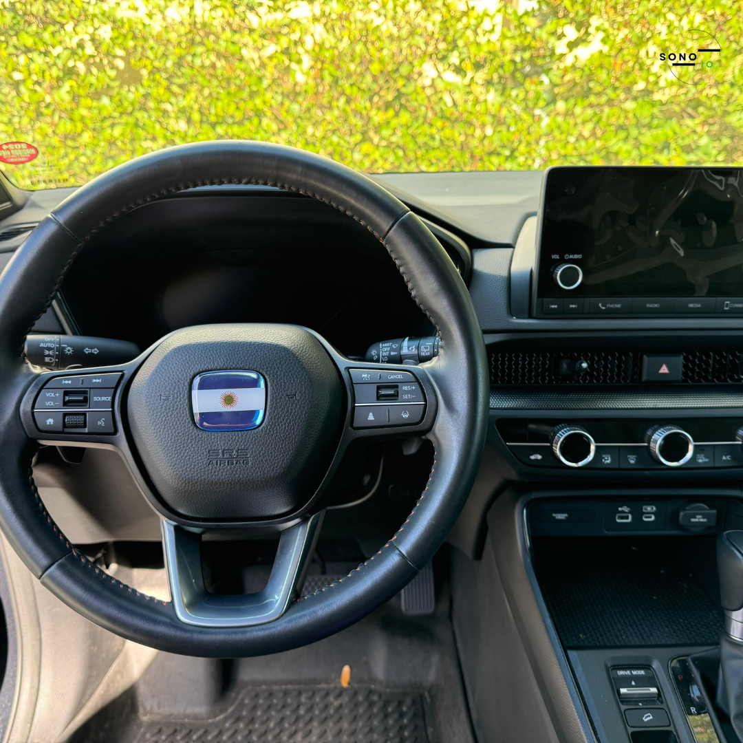 Argentinean Flag 3D Emblem Steering Wheel - automotive (comparable with most Hondas).