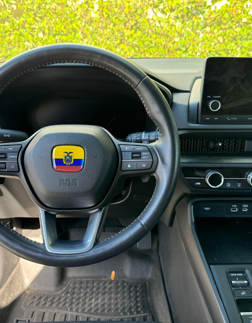 Load image into Gallery viewer, Ecuador Flag 3D Emblem Steering Wheel - automotive (comparable with most Hondas)
