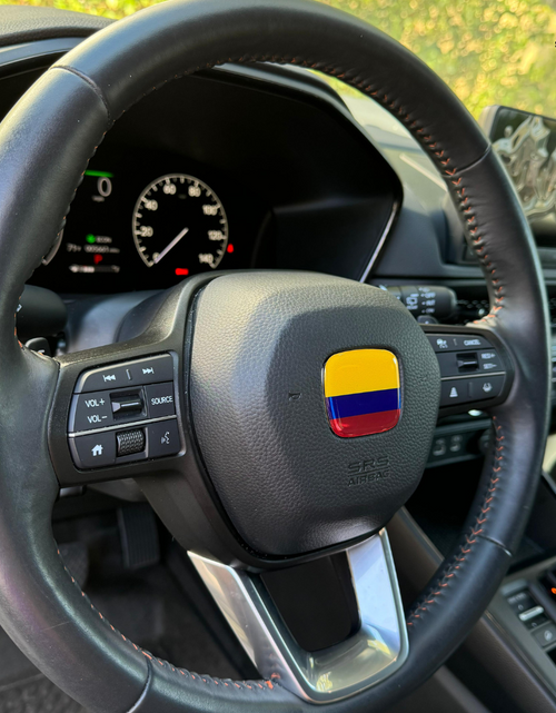 Load image into Gallery viewer, Colombia Flag 3D Emblem Steering Wheel - automotive (comparable with most Hondas)
