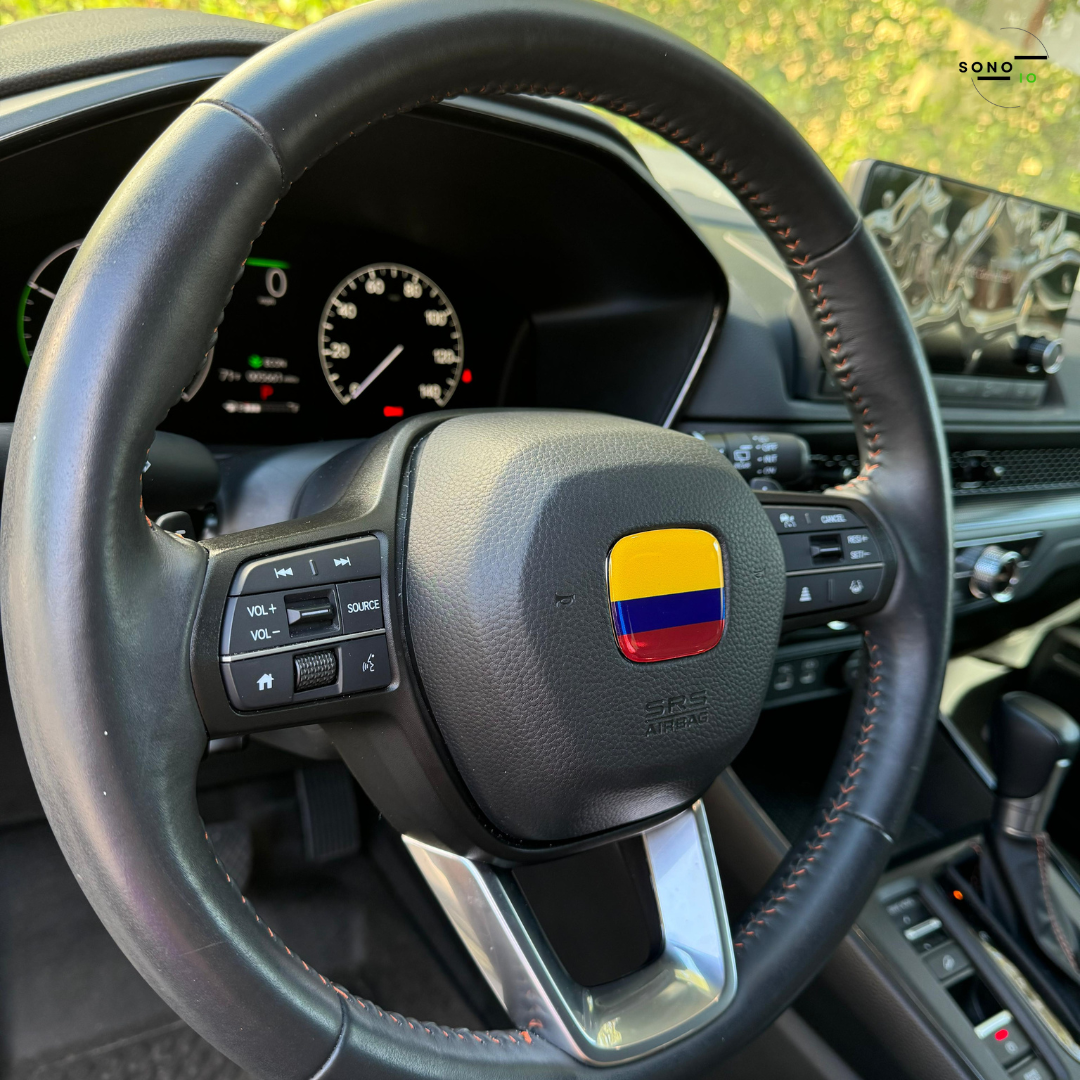 Colombia Flag 3D Emblem Steering Wheel - automotive (comparable with most Hondas)