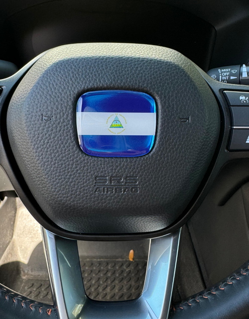 Load image into Gallery viewer, Nicaragua Flag 3D Emblem Steering Wheel - automotive (comparable with most Hondas)
