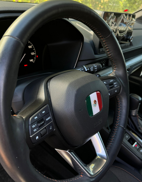 Load image into Gallery viewer, Mexico 3D Emblem Steering Wheel for Automotive - Compatible with Most Hondas
