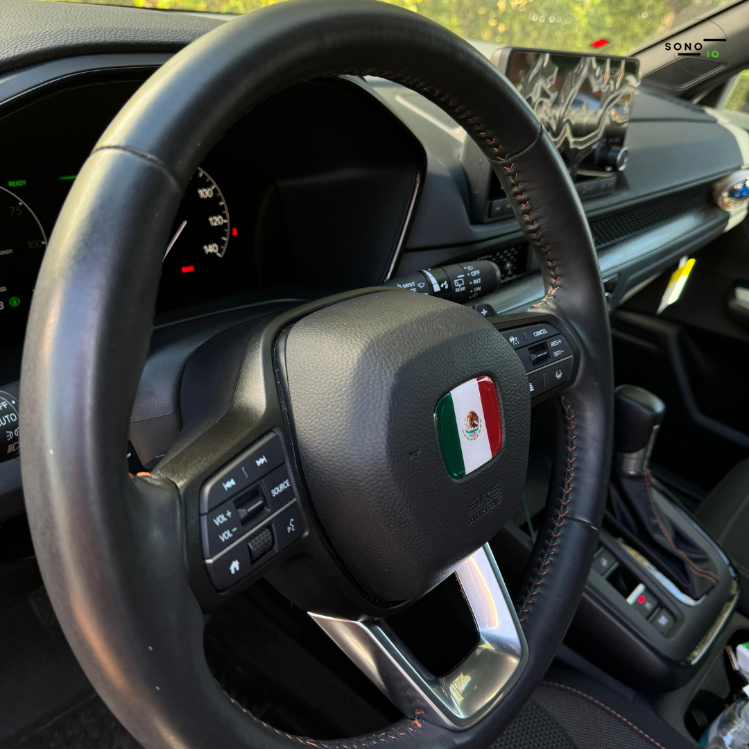 Mexico 3D Emblem Steering Wheel for Automotive - Compatible with Most Hondas