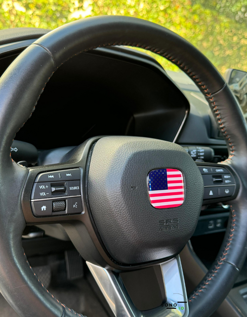 Load image into Gallery viewer, United States of America Flag 3D Emblem Steering Wheel - Automotive, Compatible with Most Hondas
