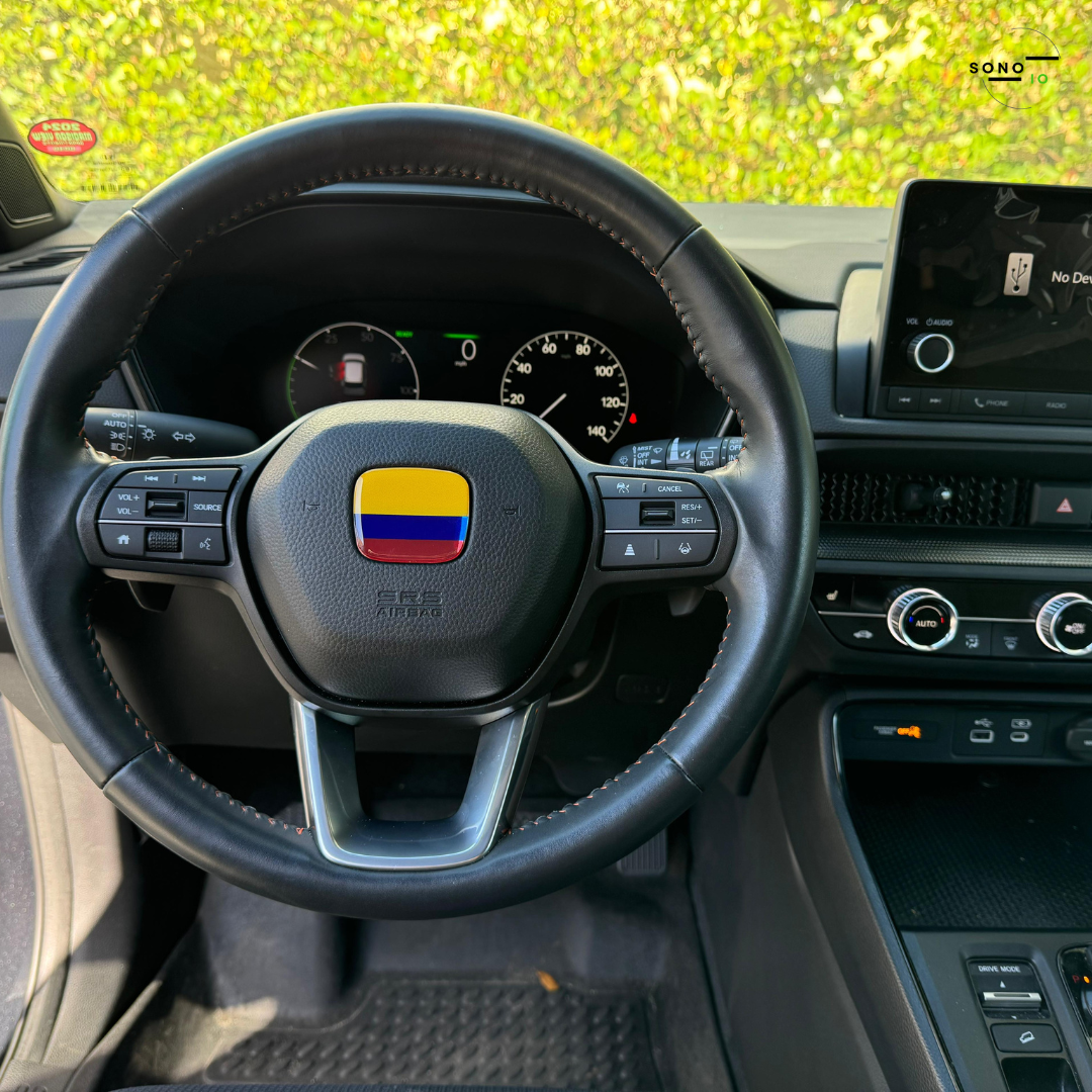 Colombia Flag 3D Emblem Steering Wheel - automotive (comparable with most Hondas)