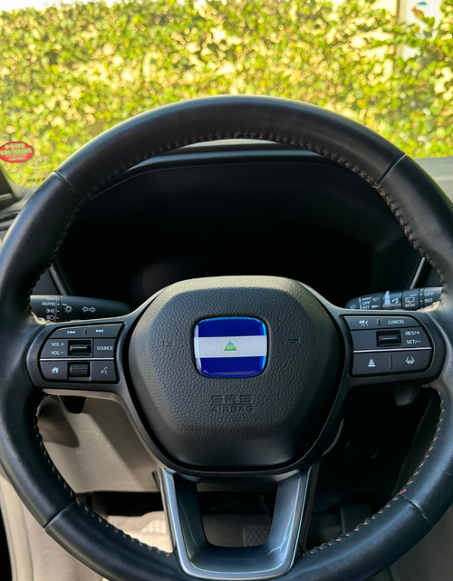 Load image into Gallery viewer, Nicaragua Flag 3D Emblem Steering Wheel - automotive (comparable with most Hondas)
