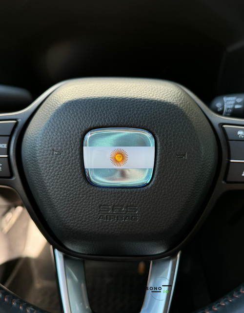 Load image into Gallery viewer, Argentinean Flag 3D Emblem Steering Wheel - automotive (comparable with most Hondas).
