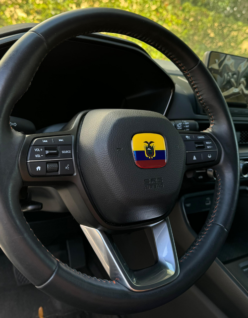 Load image into Gallery viewer, Ecuador Flag 3D Emblem Steering Wheel - automotive (comparable with most Hondas)
