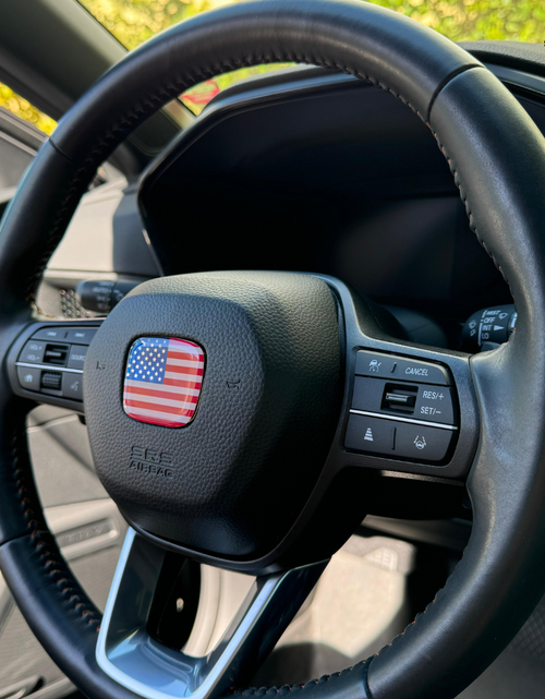 Load image into Gallery viewer, United States of America Flag 3D Emblem Steering Wheel - Automotive, Compatible with Most Hondas
