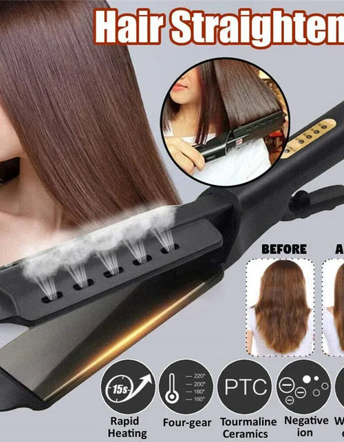 Load image into Gallery viewer, Hair Straightener Four-gear Temperature Adjustment Ceramic Tourmaline Ionic Flat Iron  Widen Panel Professional Styling Tool
