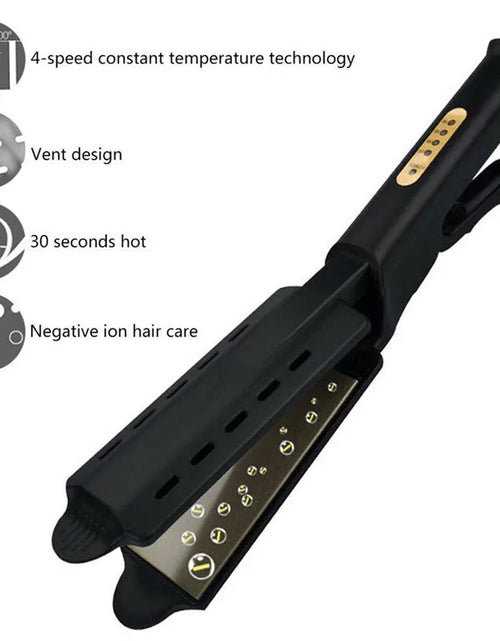 Load image into Gallery viewer, Hair Straightener Four-gear Temperature Adjustment Ceramic Tourmaline Ionic Flat Iron  Widen Panel Professional Styling Tool
