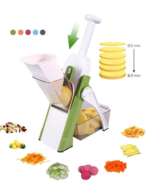 Load image into Gallery viewer, 5 In 1 Manual Vegetable Cutter Multifunction Slicer Potatoes Slicer Chopper French Fries Shredders Maker Peelers Kitchen Gadgets
