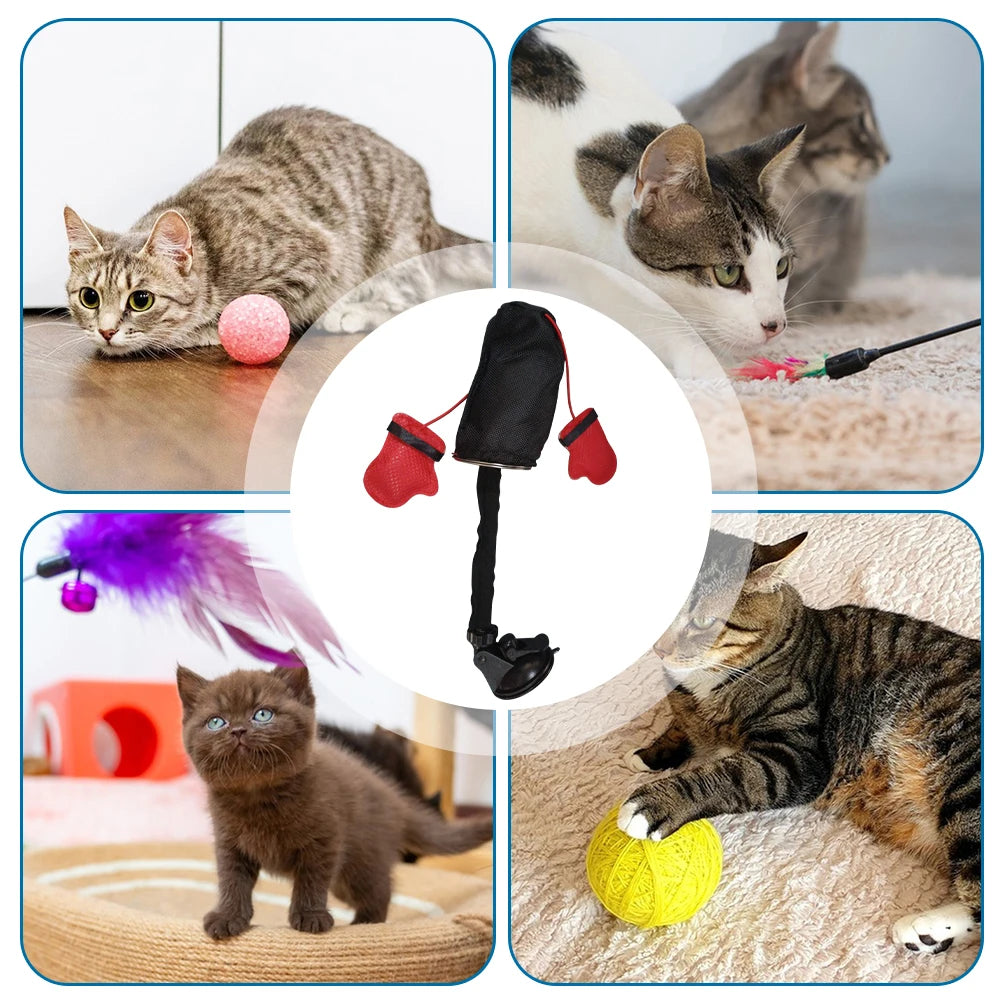 Innovative Cat Toys With Boxing Gloves Interactive Kittens Toys For Cat Kittens Training for Kitten Pet Cat Supplies