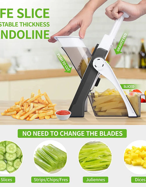 Load image into Gallery viewer, 5 In 1 Manual Vegetable Cutter Multifunction Slicer Potatoes Slicer Chopper French Fries Shredders Maker Peelers Kitchen Gadgets
