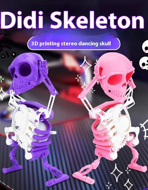 Load image into Gallery viewer, 2024 New Dancing Skeleton Man Swinging Skeleton Head Toy Clockwork 3D Printing Fun Children&#39;s Toy Decoration
