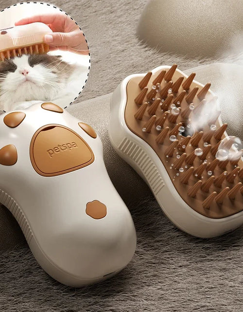 Load image into Gallery viewer, Cat Steam Brush Pet Massage Comb Cat Dog Comb Paw Shape Electric Spray Water Spray Cats Bath Brush Hair Grooming Supplies
