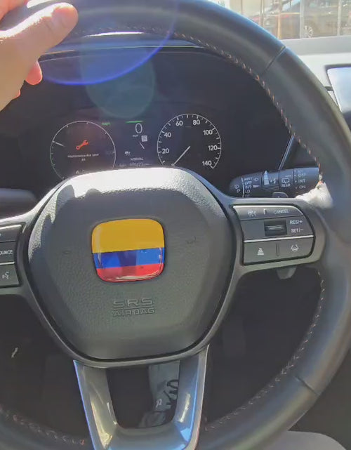 Load and play video in Gallery viewer, Colombia Flag 3D Emblem Steering Wheel - automotive (comparable with most Hondas)
