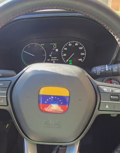 Load and play video in Gallery viewer, Venezuela 3D Emblem Steering Wheel for Automotive - Compatible with Most Hondas
